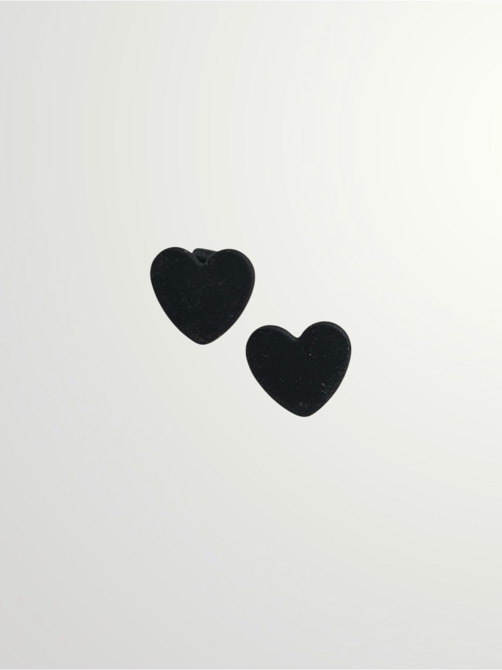 Black Heart Stud Earrings